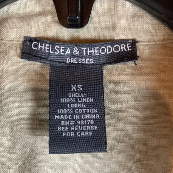 Chelsea & Theodore Women's Hi-Low Sleeveless Linen Sheath Mini Dress Sz XS 10047 - Picture 2 of 7
